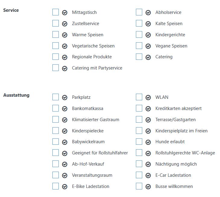 Ausstattung und Service für Gastronomie Betriebe